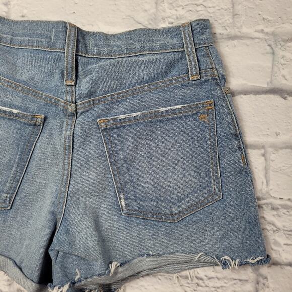 Madewell The Perfect Jean Short High Rise Distressed Frayed Hem L4403 size 24 - Picture 6 of 12
